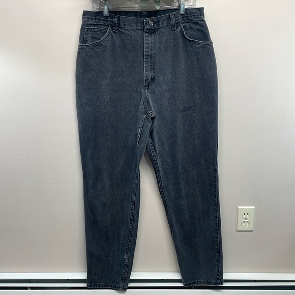 Gitano Denim - Vintage Gitano High Waisted Mom Jeans Black Wash Denim 18L